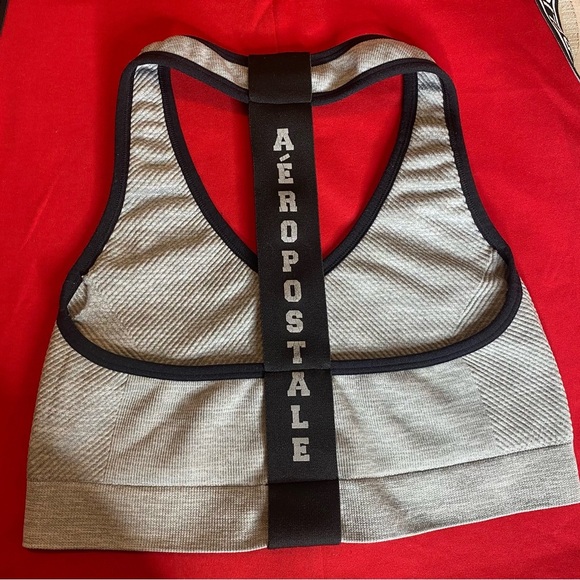 Aeropostale Black and Gray Sports Bra - Picture 2 of 6